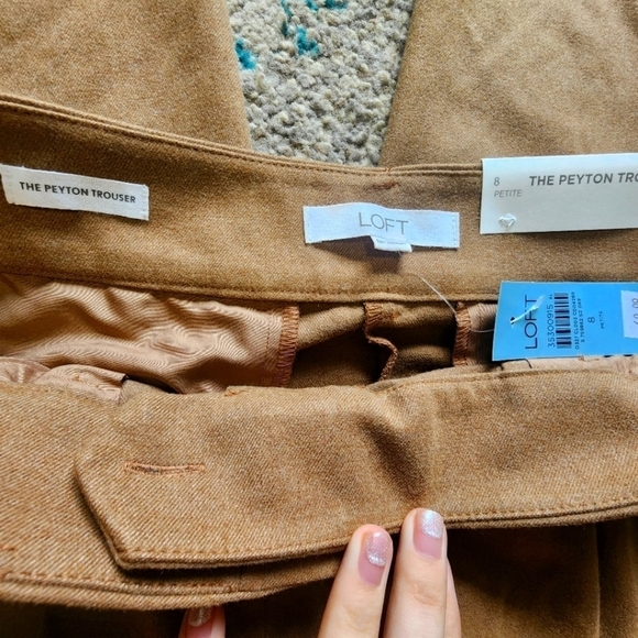 LOFT women's NWT The Peyton Trousers size 8 petite - Picture 7 of 8